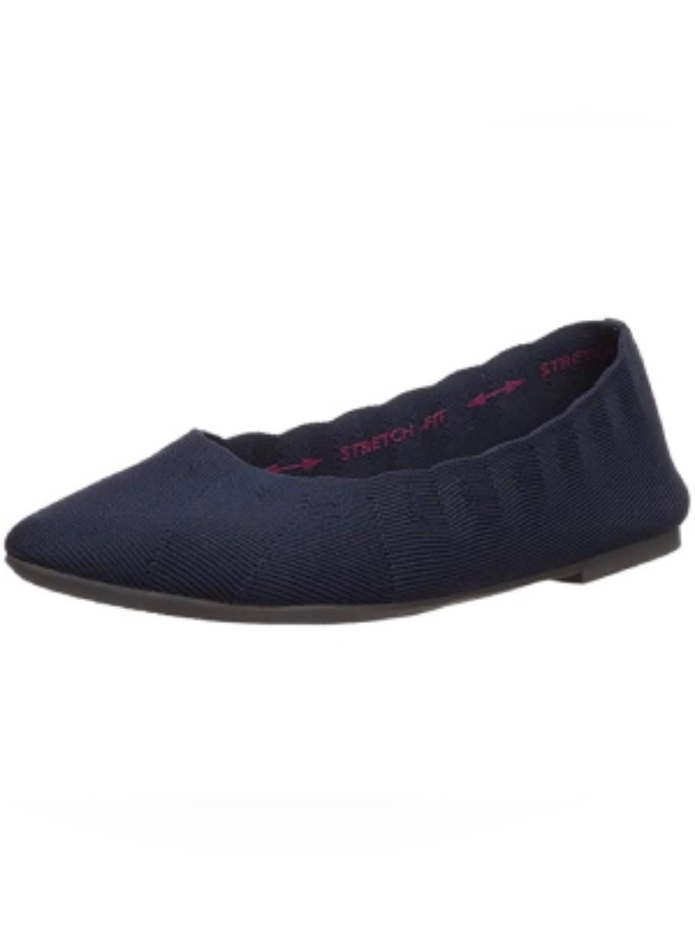 Skechers Navy Stretch-Fit Knit Ballet Flat